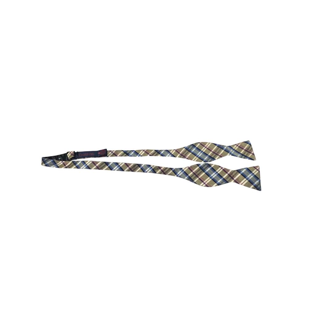 Rooster Silk Blend Plaid Adjustable Bow Tie 14.5 - 20